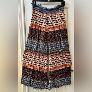 Whispers Bohemian Wide Leg Pants - Multicolor